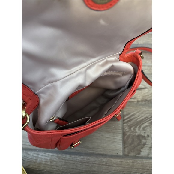 Coach Leather Madison Annabelle Papaya Pebbled Handbag Crossbody Bag In Box - Picture 6 of 16